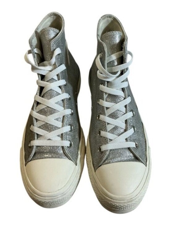 Converse All Stars Shoes - Converse Chuck Taylor All Star Glitter High Tops Platform Women’s Sneaker Size 9